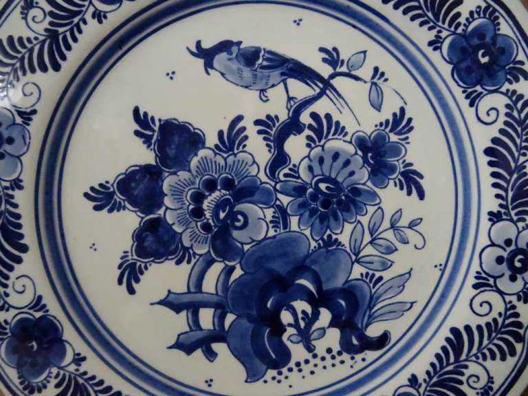 Delfts blauwe borden met fazant
