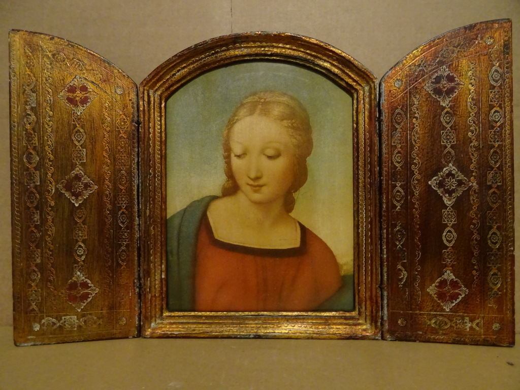 Antiek icoon Madonna del cardellino