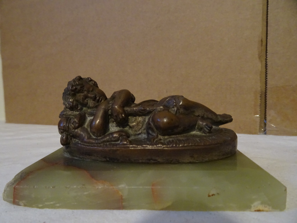 Antiek bronzen beeldje Kindje Jezus - Afbeelding 2