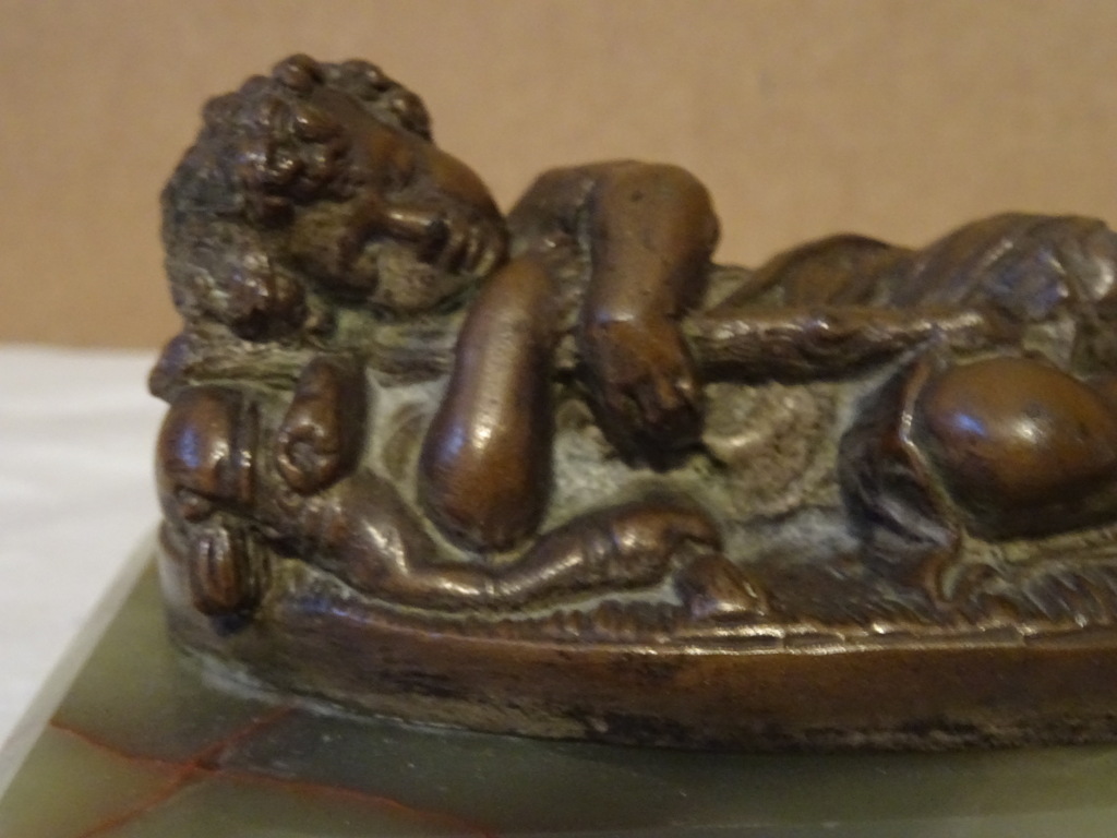 Antiek bronzen beeldje Kindje Jezus - Afbeelding 4