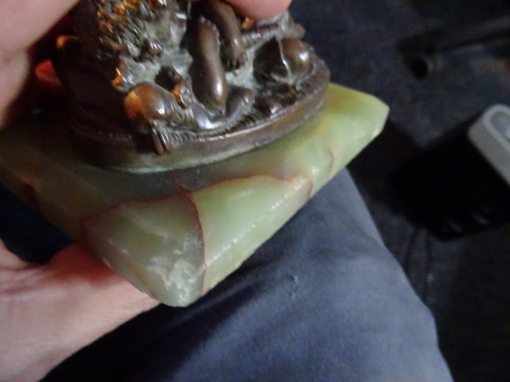 Antiek bronzen beeldje Kindje Jezus - Afbeelding 15