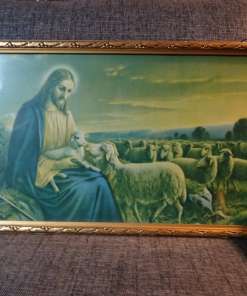Antieke prent Giovanni Jezus de goede herder