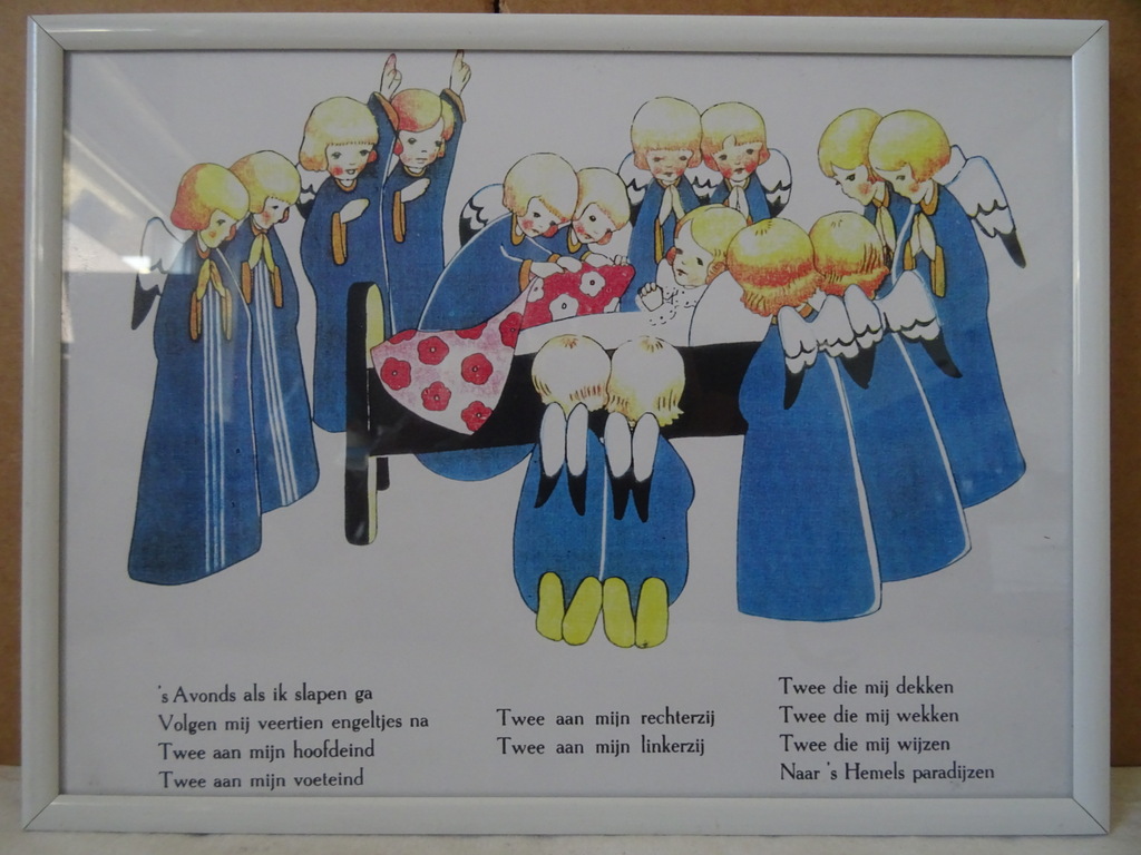 Vintage ingelijst avondgebed