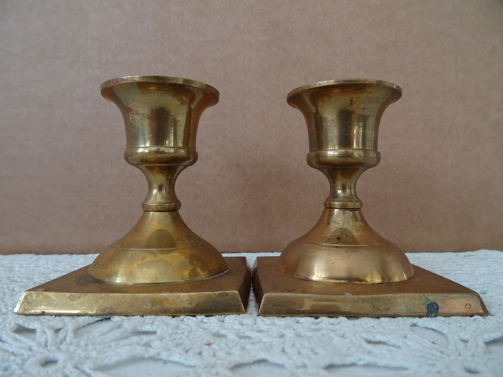 Set fraaie vintage kandelaars 6 cm - Afbeelding 3