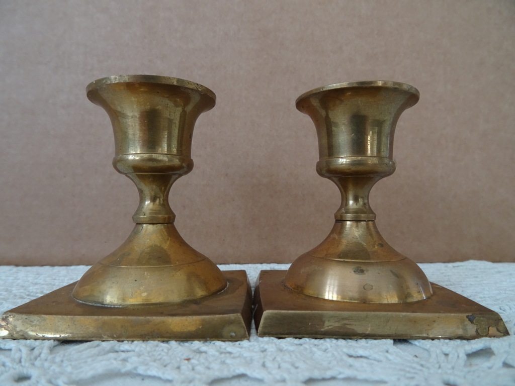 Set fraaie vintage kandelaars 6 cm - Afbeelding 4