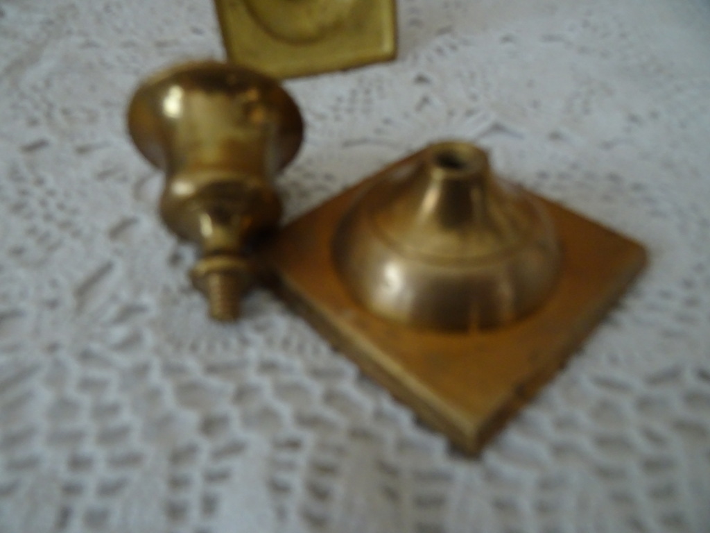 3 kandelaars, goud, 16/14/9,5 cm, vintage kandelaars, diner bij