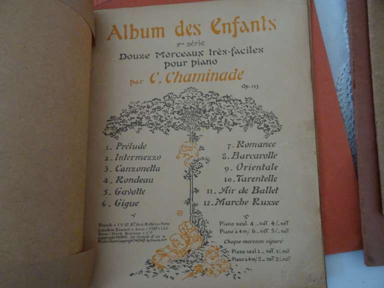Collectie antieke bladmuziek piano