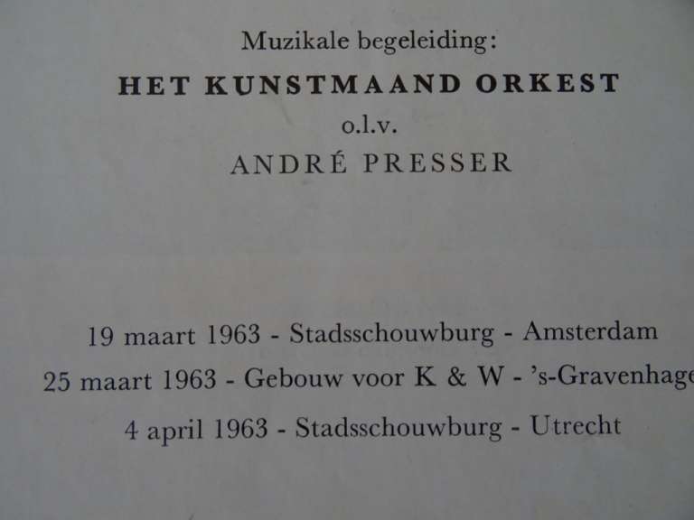 Programma Het Nationale Ballet 1963