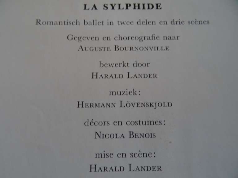 Programma Het Nationale Ballet 1963