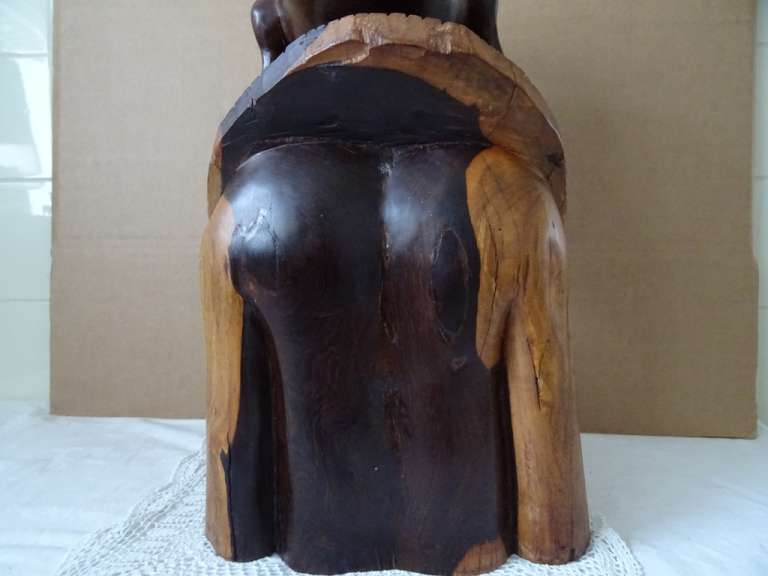 Antiek borstbeeld vrouw 49 cm