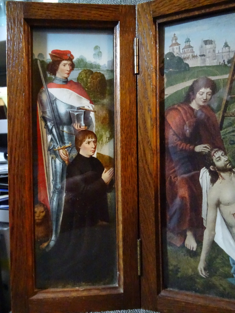 Antiek drieluik de Bewening van Christus - Afbeelding 4