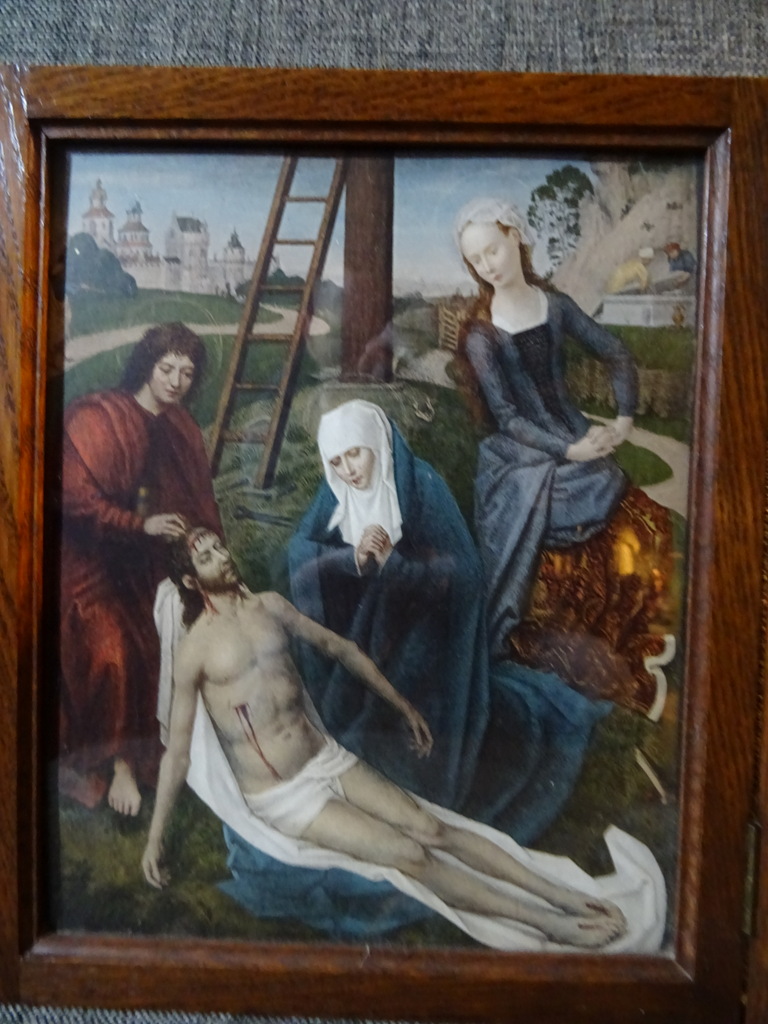 Antiek drieluik de Bewening van Christus - Afbeelding 5