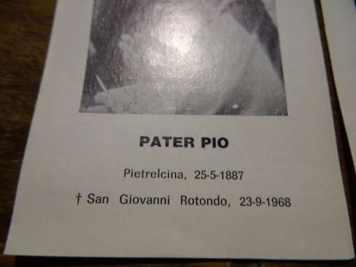 Collectie Pater Pio prentjes
