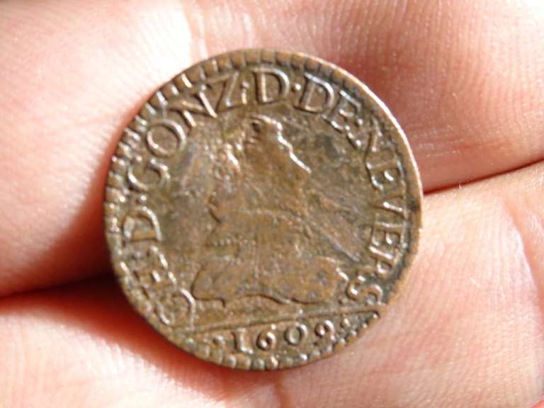 Bodemvondst Franse munt Double Tournois 1609