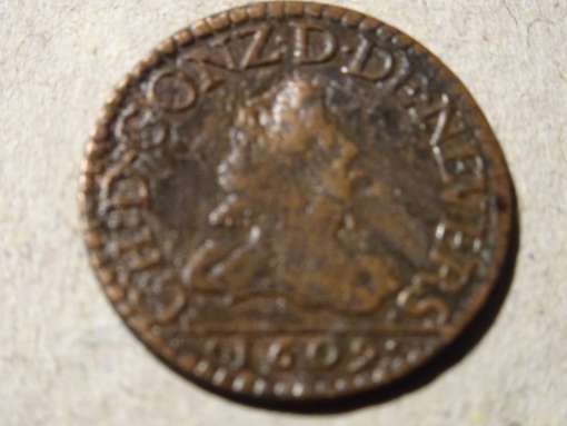 Bodemvondst Franse munt Double Tournois 1609