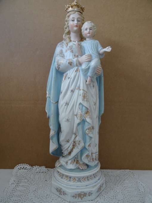 Antiek Mariabeeld De Moeder Gods Jugendstil