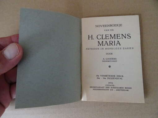 Noveen boekje van de H. Clemens