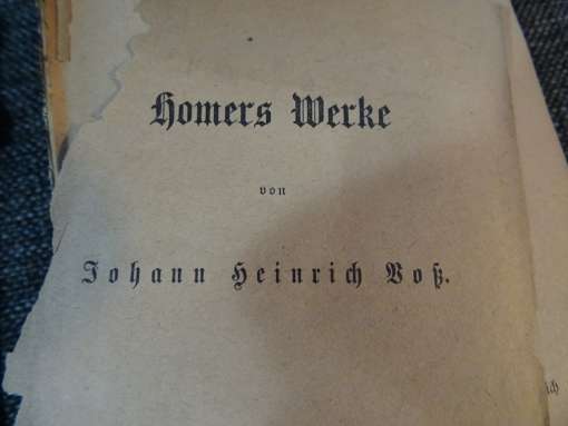 19e eeuws boek Homers werke von Johann Heinrich Voss