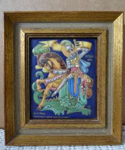 Geëmailleerd icoon Sint Joris en de draak