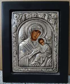 Icoon Heilige Maria met zilver