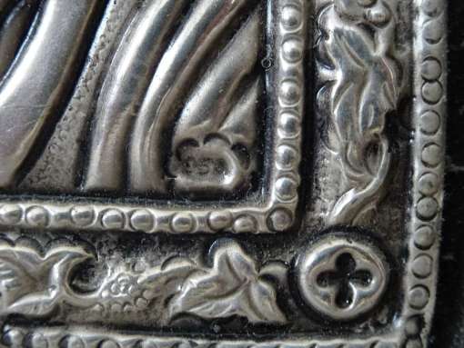 Zilveren Byzantijns Icoon Heilige Maria