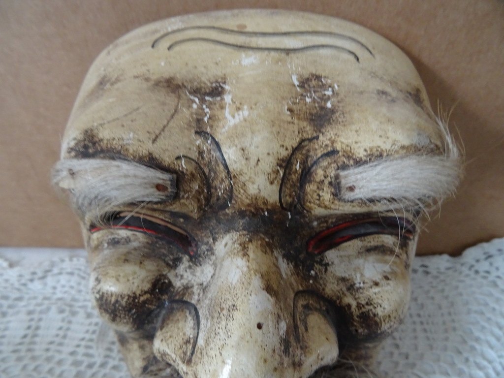 Vintage houten masker Indonesië - Afbeelding 2