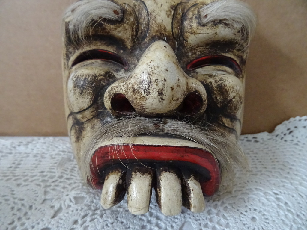 Vintage houten masker Indonesië - Afbeelding 5