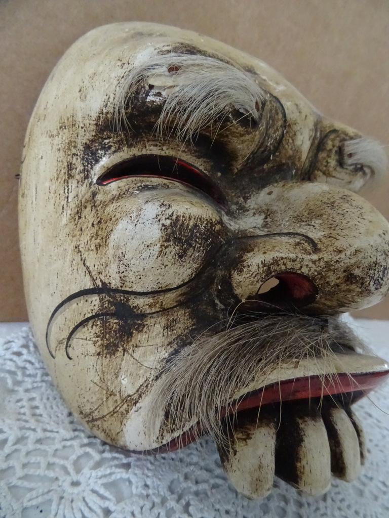 Vintage houten masker Indonesië - Afbeelding 6