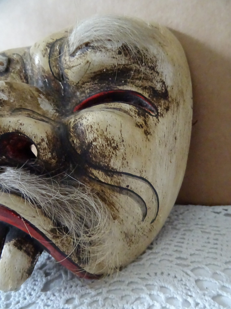 Vintage houten masker Indonesië - Afbeelding 7