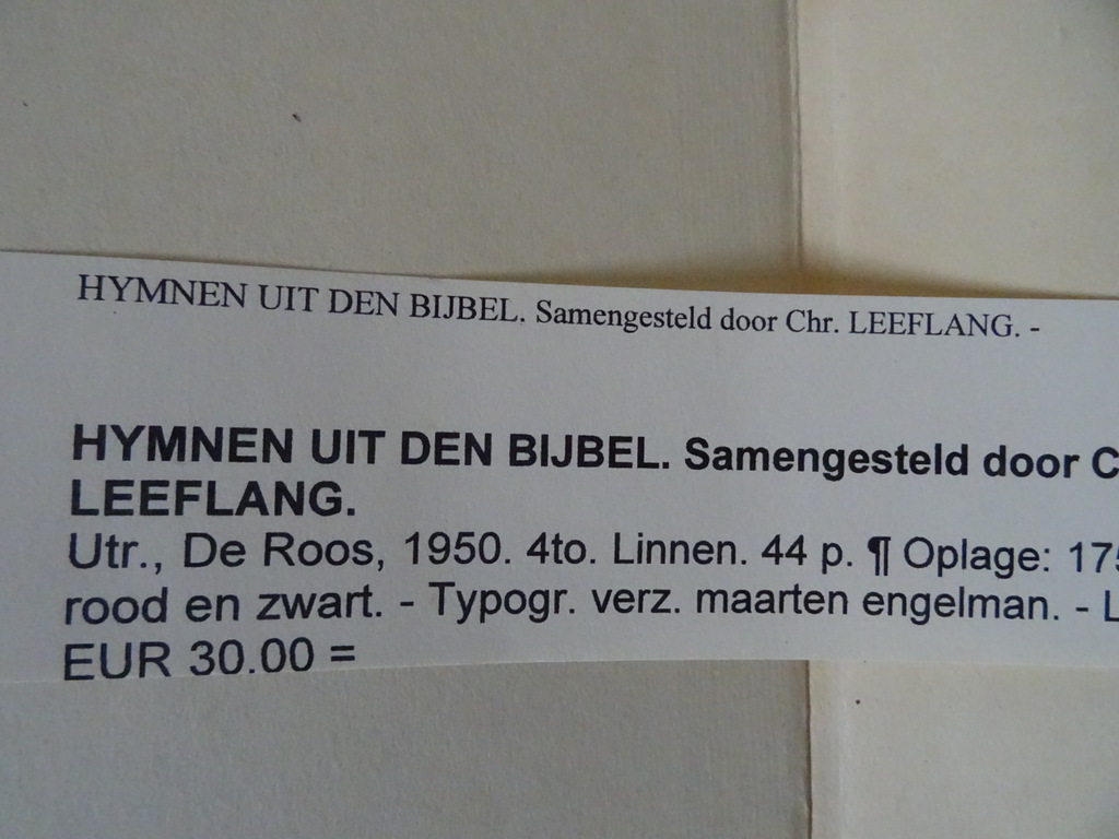 Chr. Leeflang Hymnen uit de bijbel - Afbeelding 3
