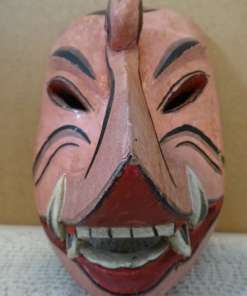 Vintage houten masker Indonesië Ganesha