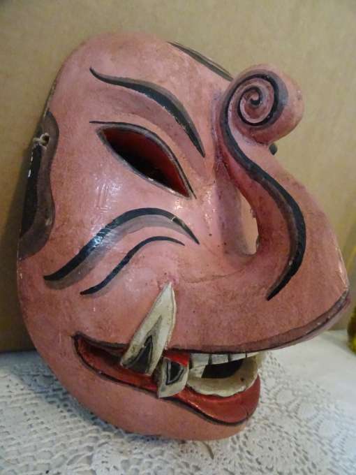 Vintage houten masker Indonesië Ganesha