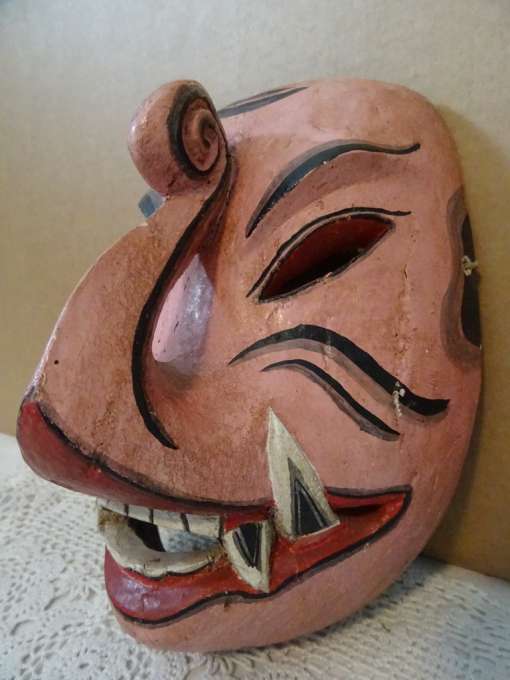 Vintage houten masker Indonesië Ganesha