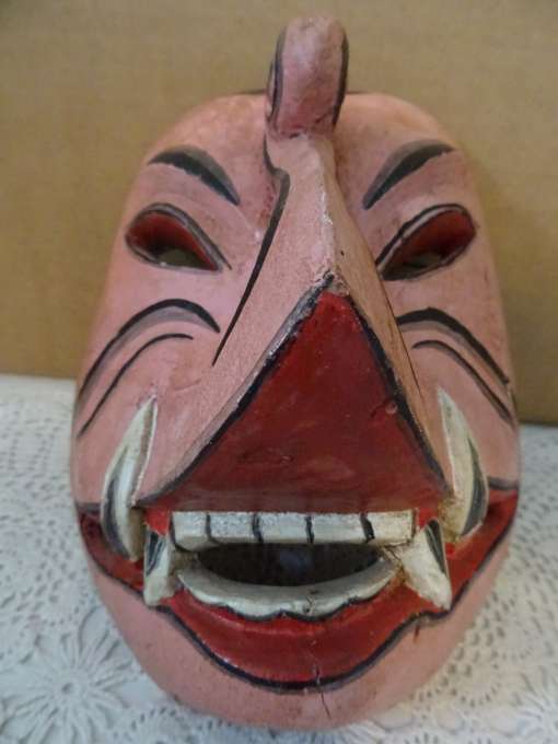 Vintage houten masker Indonesië Ganesha