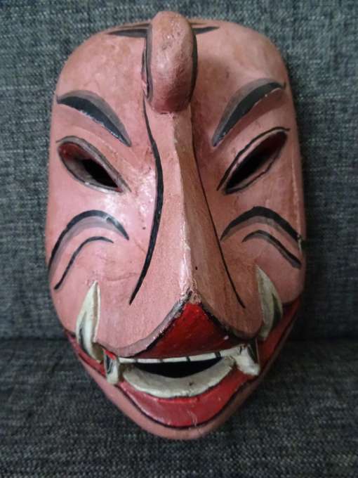 Vintage houten masker Indonesië Ganesha