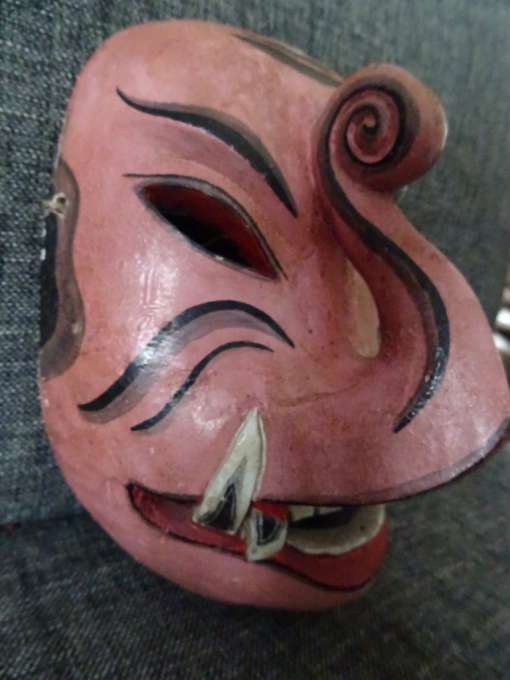 Vintage houten masker Indonesië Ganesha