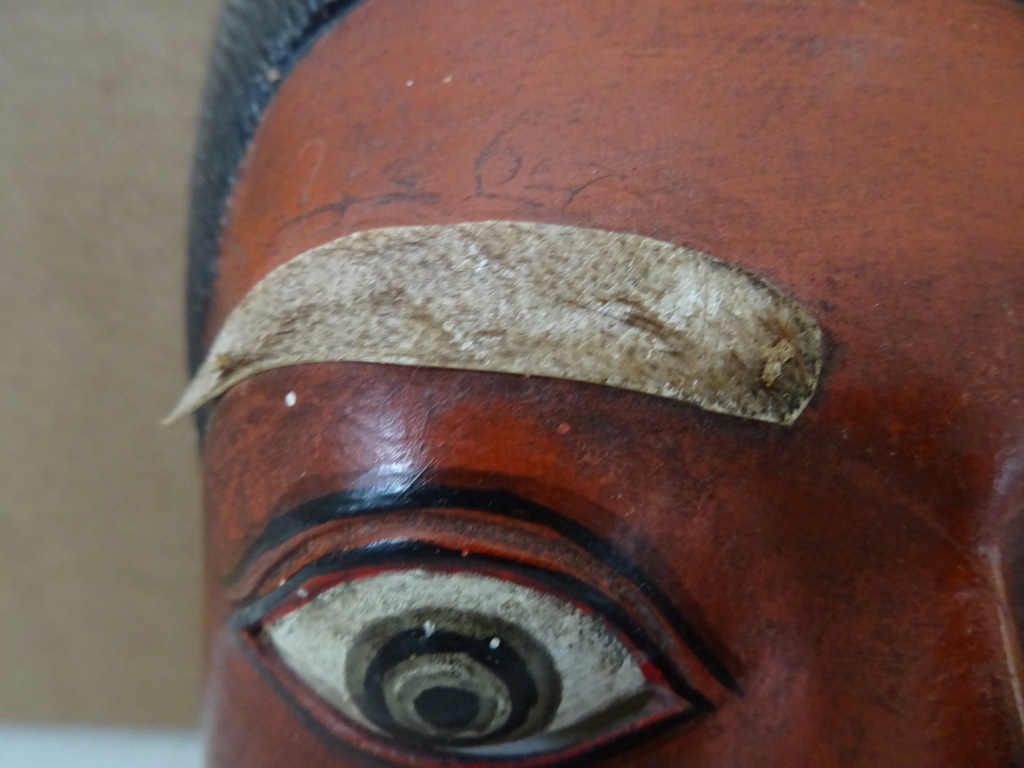 Vintage houten masker Indonesië - Afbeelding 4