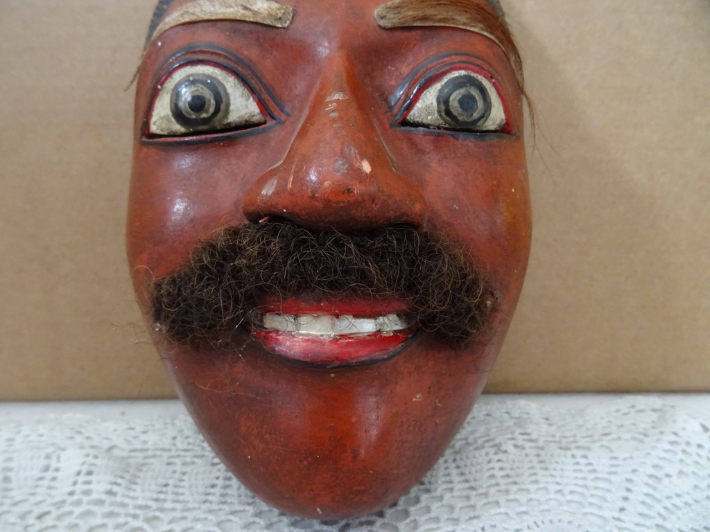 Vintage houten masker Indonesië - Afbeelding 5
