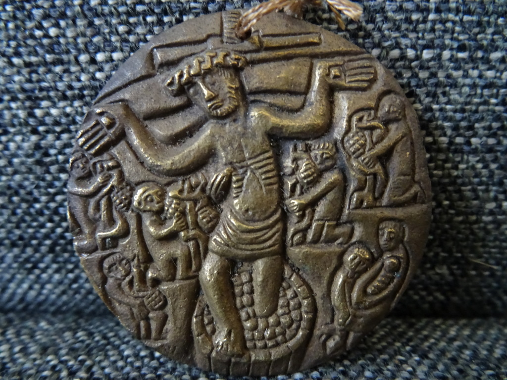 Art deco medaillon Jezus Christus