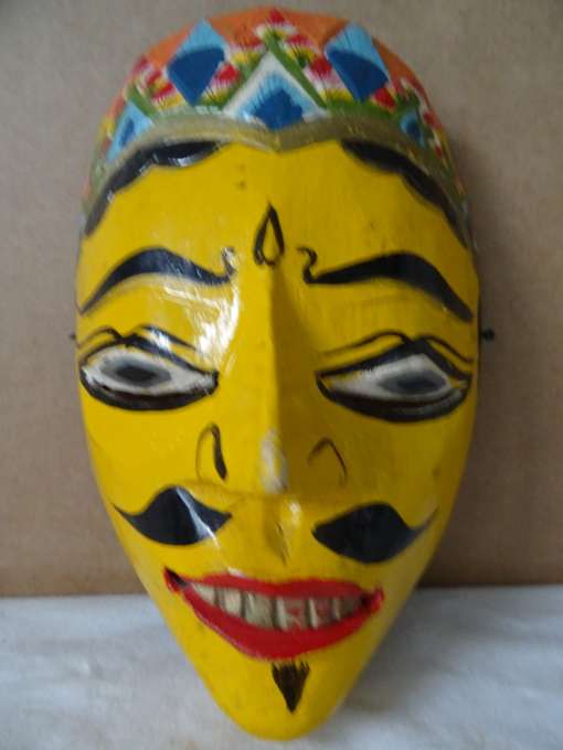 Vintage houten masker Indonesië