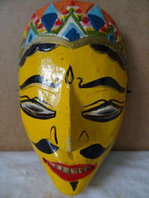 Vintage houten masker Indonesië