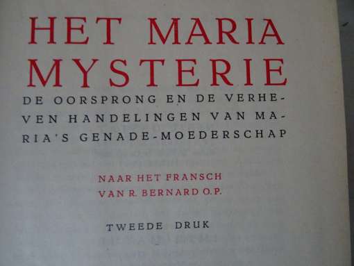R. Bernard O.P. Het Maria-mysterie