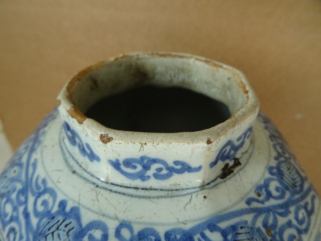 Antieke 18e-eeuwse Delfts blauwe vaas - Afbeelding 14
