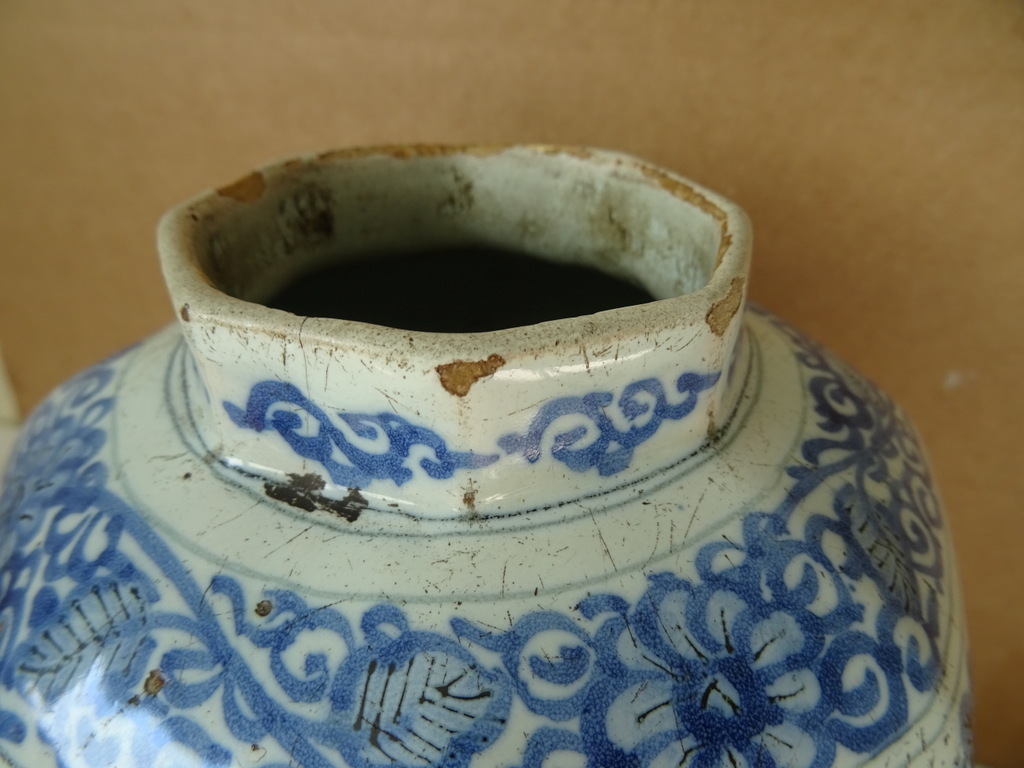 Antieke 18e-eeuwse Delfts blauwe vaas - Afbeelding 15