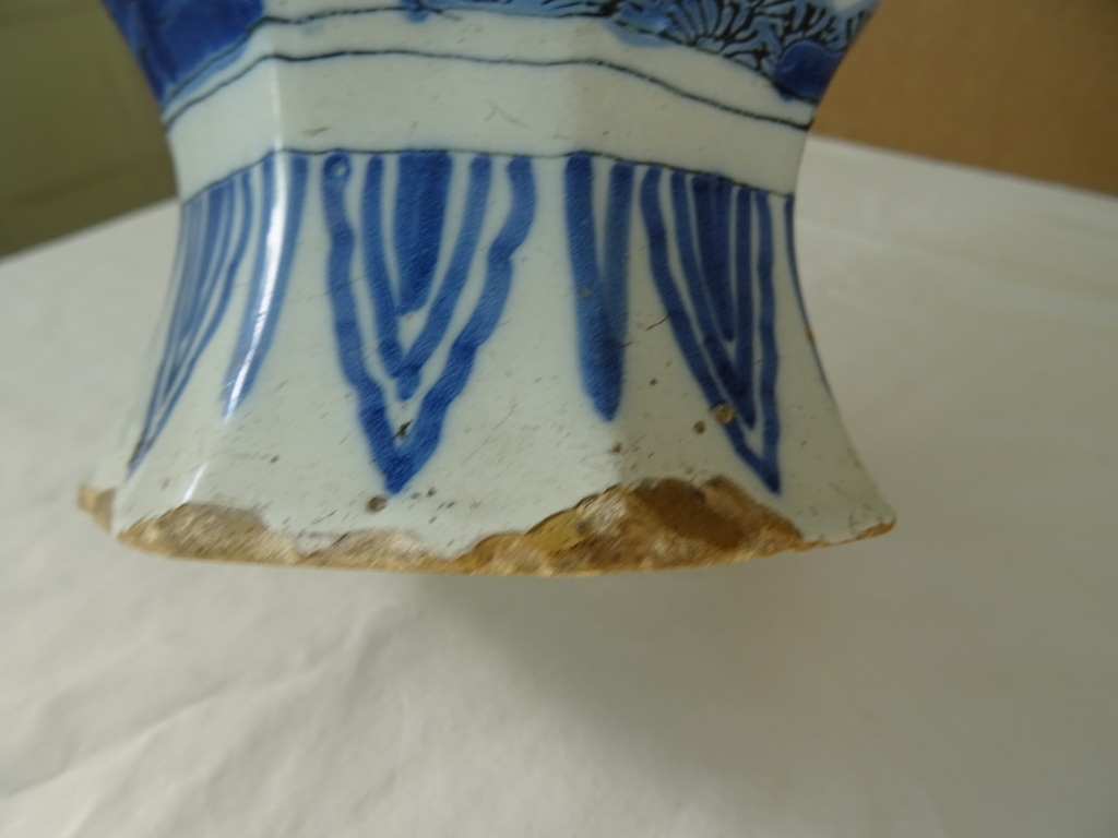 Antieke 18e-eeuwse Delfts blauwe vaas - Afbeelding 21