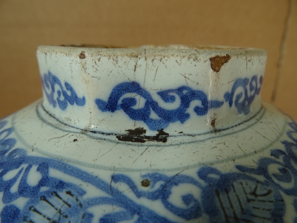 Antieke 18e-eeuwse Delfts blauwe vaas - Afbeelding 23