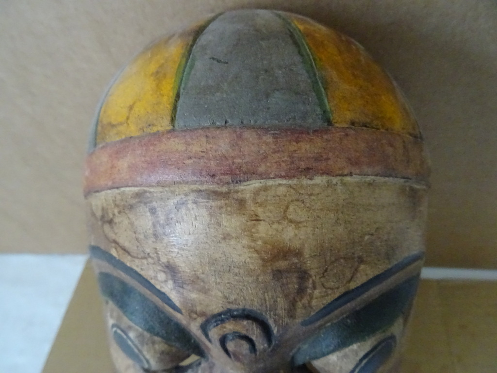 Vintage houten masker Indonesië - Afbeelding 3
