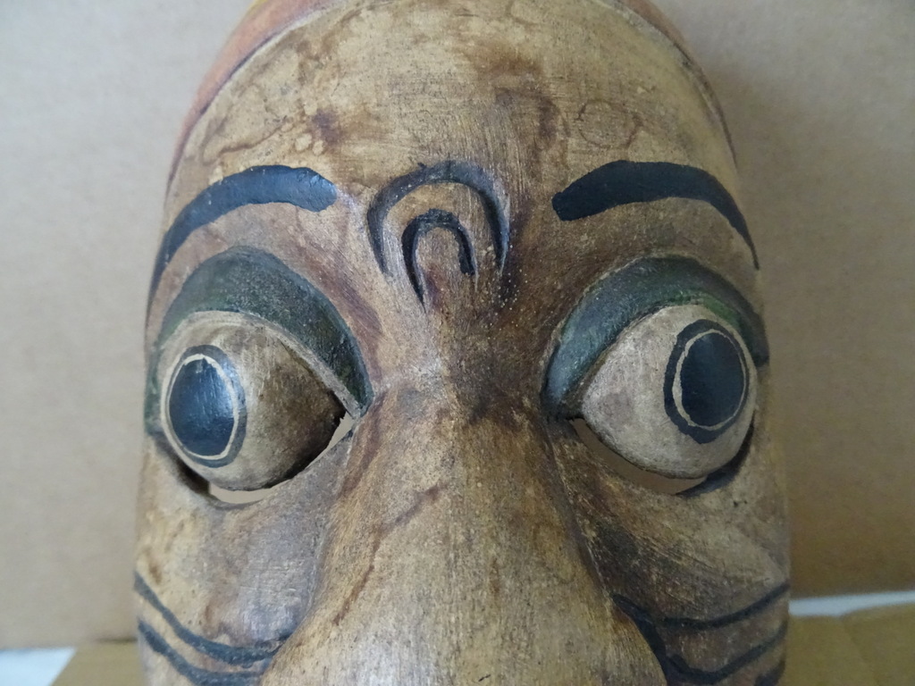 Vintage houten masker Indonesië - Afbeelding 4