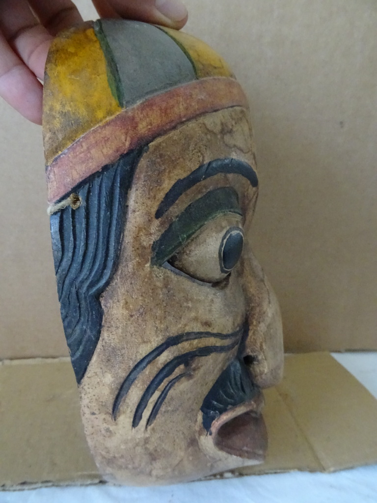 Vintage houten masker Indonesië - Afbeelding 6