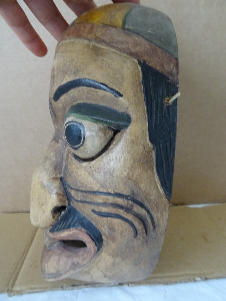 Vintage houten masker Indonesië - Afbeelding 7